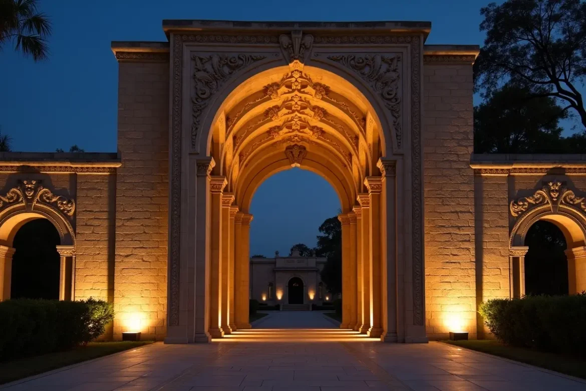 accent lighting illuminating arches to emphasize unique architectural details