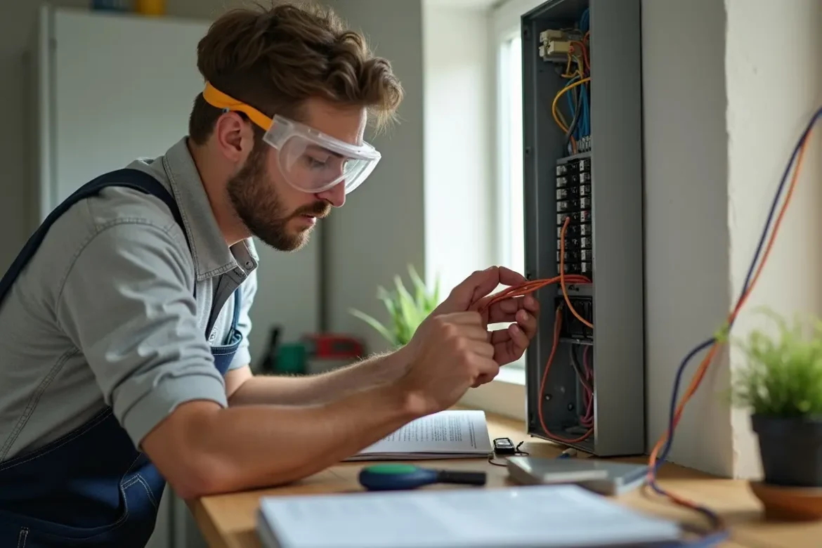 homeowner avoiding dangerous mistakes during diy electrical renovation project
