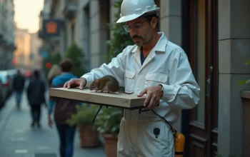 safe pest control specialist handling humane rat extermination process carefully