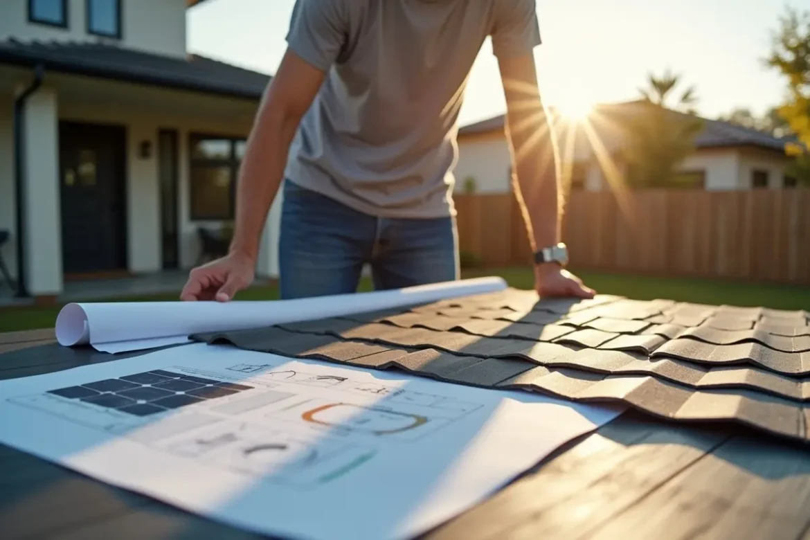 homeowner reviewing modern roofing features to upgrade next roof replacement