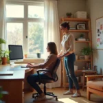 homeowner optimizing small home office layout for better productivity