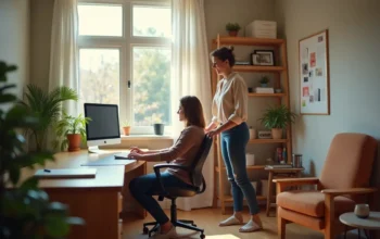 homeowner optimizing small home office layout for better productivity