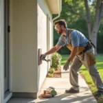homeowner preparing exterior walls for smooth professional paint finish
