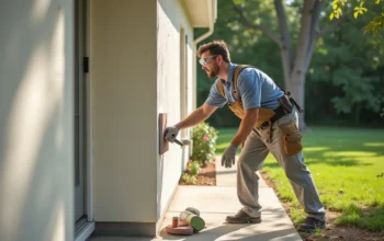 homeowner preparing exterior walls for smooth professional paint finish