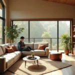 homeowner adapting interior design to fit differently shaped new space