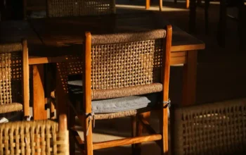 durable wicker outdoor furniture arranged on residential patio b