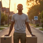 person letting go of belongings when starting fresh