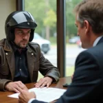 alabama motorcycle rider discussing accident claim with attorney
