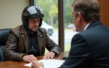 alabama motorcycle rider discussing accident claim with attorney