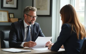 family law attorney guiding client through legal process