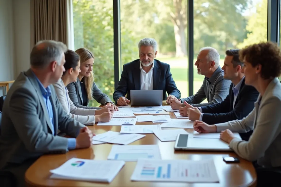 hoa board reviewing community banking account statements