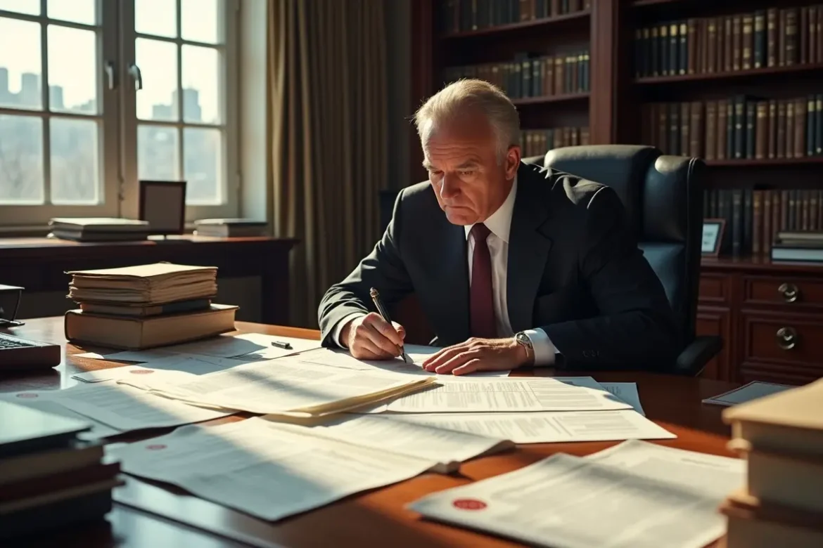 federal prosecutor reviewing military contract fraud evidence