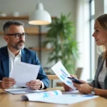 homeowner reviewing mortgage insurance costs with advisor