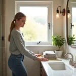 homeowner making small bathroom upgrades to improve comfort and wellbeing