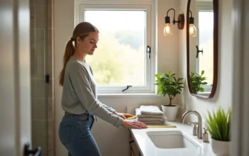 homeowner making small bathroom upgrades to improve comfort and wellbeing