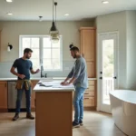 homeowner remodeling kitchen and bathroom on budget without overspending