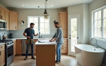homeowner remodeling kitchen and bathroom on budget without overspending