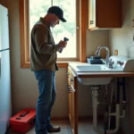 homeowner inspecting minor mechanical issues before costly property damage occurs
