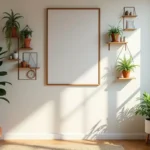 small apartment wall decorated with affordable stylish home decor ideas