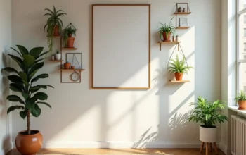 small apartment wall decorated with affordable stylish home decor ideas