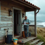 homeowner planning coastal property maintenance against salt and weather damage