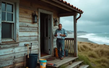homeowner planning coastal property maintenance against salt and weather damage